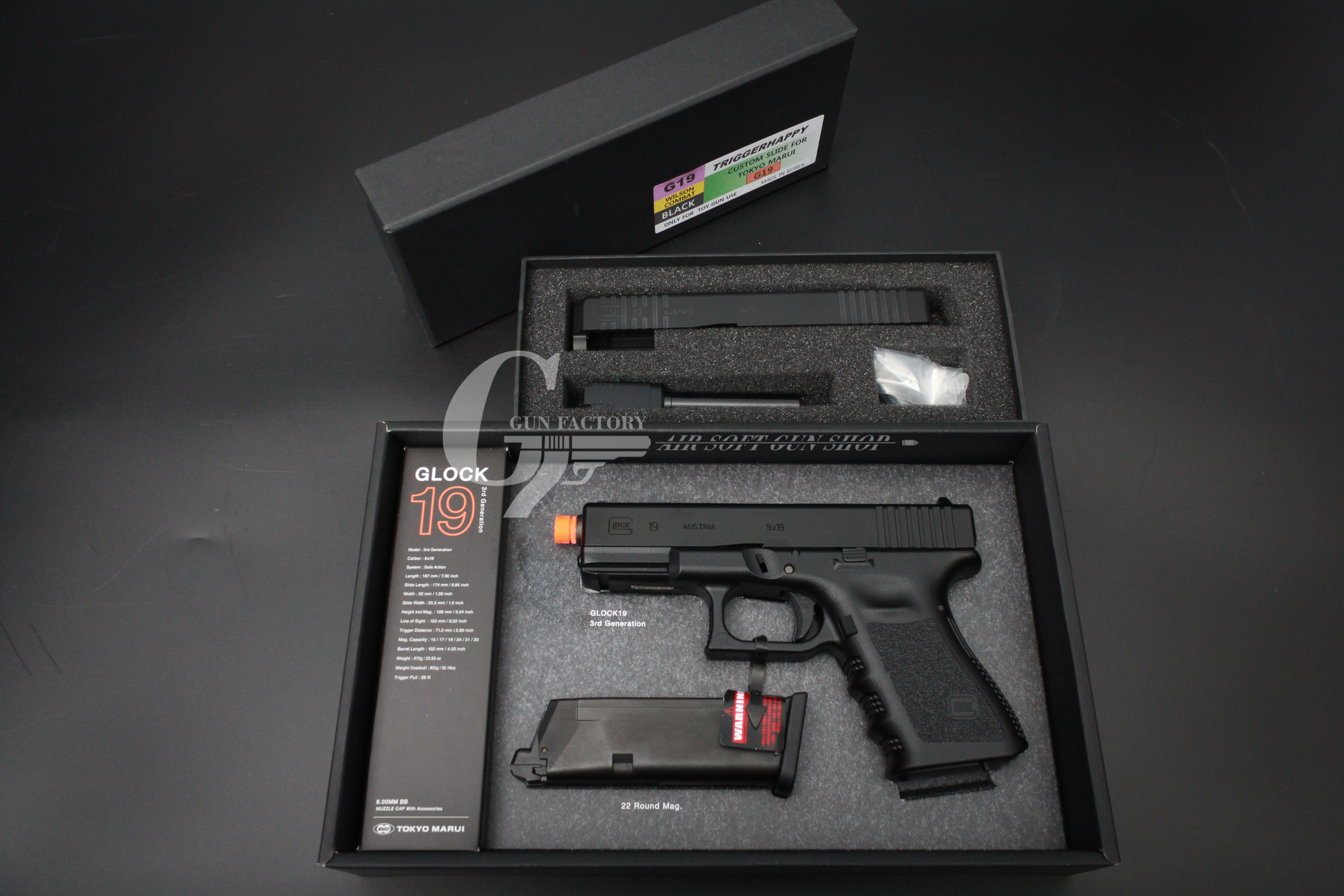 MARUI Glock 19 + TH/Detonator Glock 19 Wilson combat Slide set  [ 커스텀 의뢰]