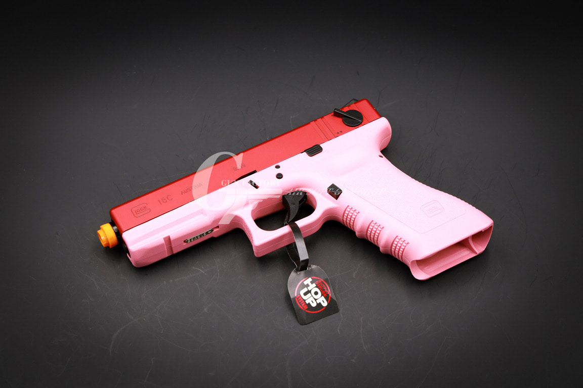MARUI Glock 18c + TH/Detonator Glock 18c Red Slide set [완성품]