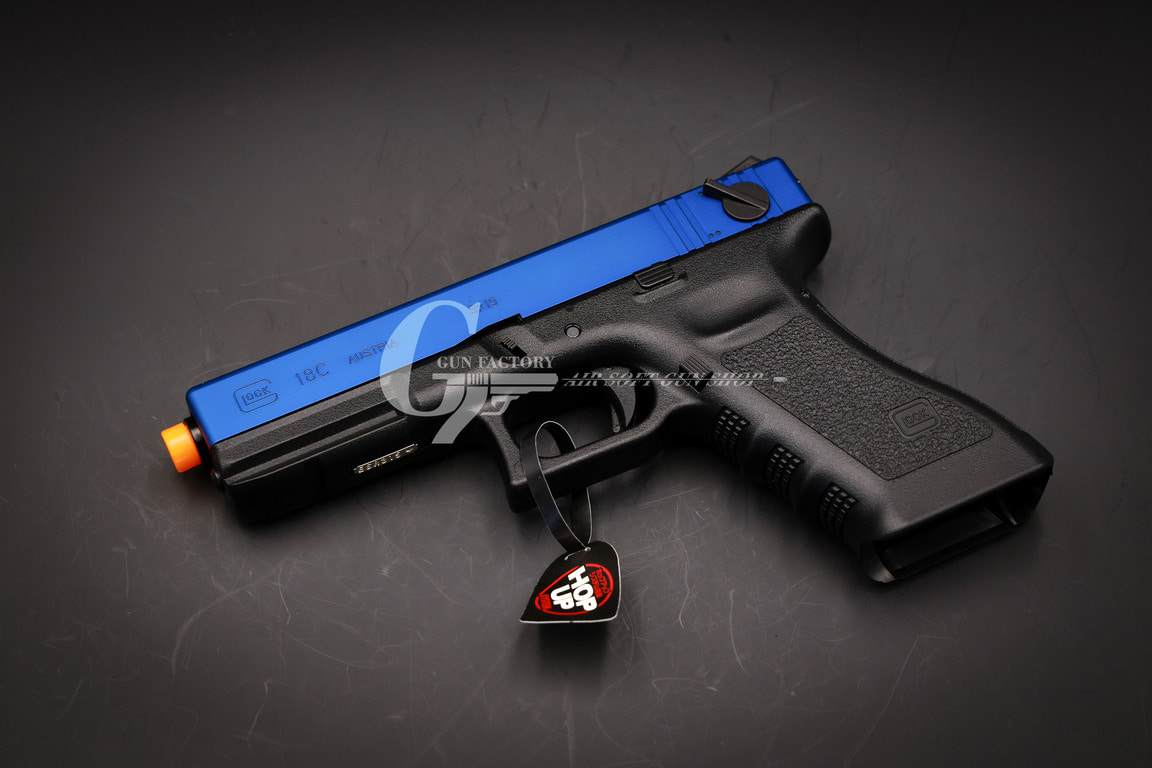MARUI Glock 18c + TH/Detonator Glock 18c Blue Slide set [완성품]